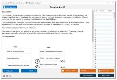 Microsoft MB-240 Microsoft Dynamics 365 Field Service Functional Consultant Practice test exam simulator test engine exam Prep practice test questions answers Image 1