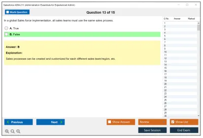 Salesforce ADM-211 Administration Essentials for Experienced Admin Practice test exam simulator test engine exam Prep practice test questions answers Image 13