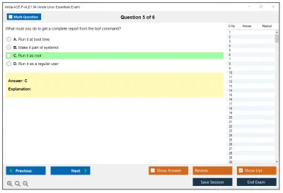 Arista ACE-P-ALE1.04 Arista Linux Essentials Exam Practice test exam simulator test engine exam Prep practice test questions answers Image 5