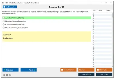 IBM C1000-031 IBM Power Systems Scale-Up Technical Sales Practice test exam simulator test engine exam Prep practice test questions answers Image 4