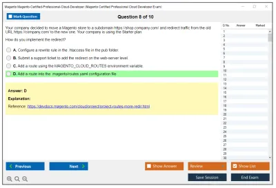 Magento Magento-Certified-Professional-Cloud-Developer Magento Certified Professional Cloud Developer Exam Practice test exam simulator test engine exam Prep practice test questions answers Image 8