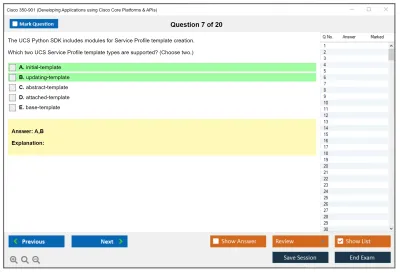 Cisco 350-901 Developing Applications using Cisco Core Platforms and APIs (DEVCOR) Practice test exam simulator test engine exam Prep practice test questions answers Image 7