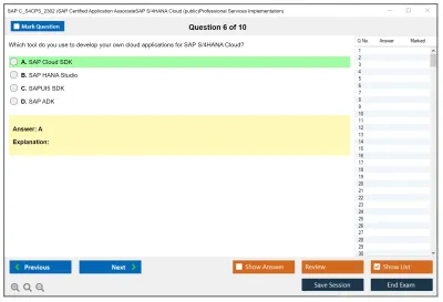SAP C_S4CPS_2302 SAP Certified Application AssociateSAP S/4HANA Cloud (public)Professional Services Implementation Practice test exam simulator test engine exam Prep practice test questions answers Image 6