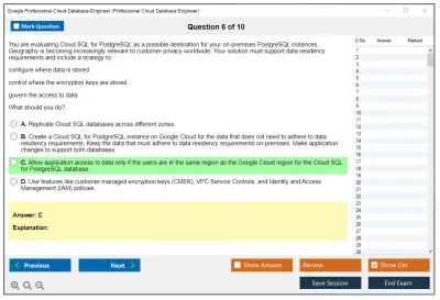 Google Professional-Cloud-Database-Engineer Google Cloud Certified - Professional Cloud Database Engineer Practice test exam simulator test engine exam Prep practice test questions answers Image 6