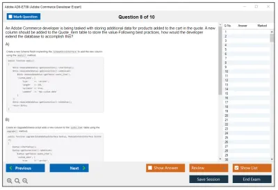 Adobe AD0-E709 Adobe Commerce Developer Expert Practice test exam simulator test engine exam Prep practice test questions answers Image 8
