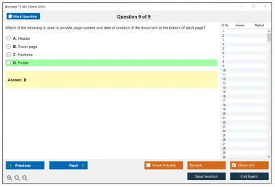 Microsoft 77-881 Word 2010 Practice test exam simulator test engine exam Prep practice test questions answers Image 9