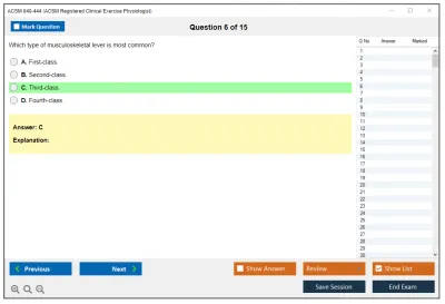 ACSM 040-444 ACSM Registered Clinical Exercise Physiologist Practice test exam simulator test engine exam Prep practice test questions answers Image 6