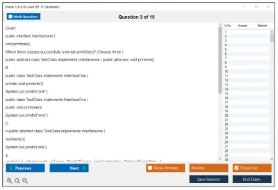 Oracle 1z0-819 Java SE 11 Developer Practice test exam simulator test engine exam Prep practice test questions answers Image 3