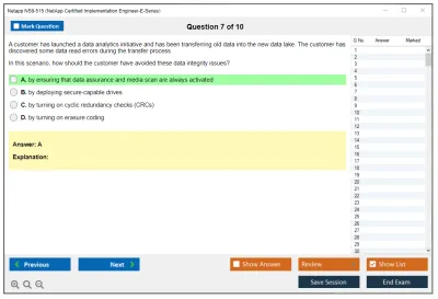 Netapp NS0-515 NetApp Certified Implementation Engineer-E-Series Practice test exam simulator test engine exam Prep practice test questions answers Image 7