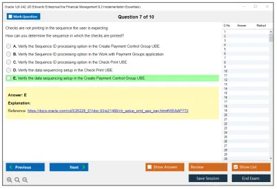 Oracle 1z0-342 JD Edwards EnterpriseOne Financial Management 9.2 Implementation Essentials Practice test exam simulator test engine exam Prep practice test questions answers Image 7