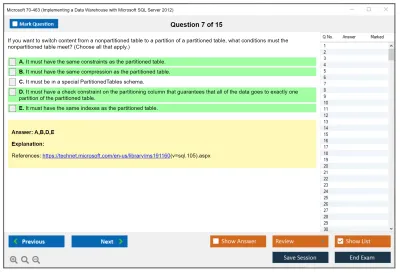Microsoft 70-463 Implementing a Data Warehouse with Microsoft SQL Server 2012 Practice test exam simulator test engine exam Prep practice test questions answers Image 7