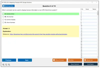 HP HPE0-J50 Integrating Protected HPE Storage Solutions Practice test exam simulator test engine exam Prep practice test questions answers Image 8