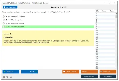 Nutanix NCP-US Nutanix Certified Professional – Unified Storage (NCP-US) v6 exam Practice test exam simulator test engine exam Prep practice test questions answers Image 6