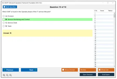 Exin MOFF Microsoft Operations Framework Foundation (EX0-102) Practice test exam simulator test engine exam Prep practice test questions answers Image 10
