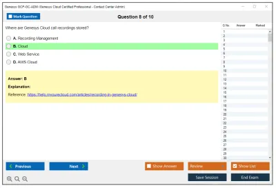 Genesys GCP-GC-ADM Genesys Cloud Certified Professional - Contact Center Administration Practice test exam simulator test engine exam Prep practice test questions answers Image 8