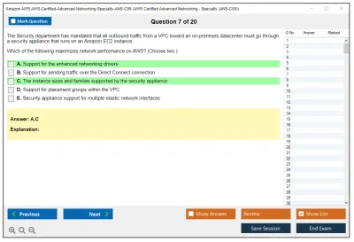 Amazon AWS AWS-Certified-Advanced-Networking-Specialty-ANS-C00 AWS Certified Advanced Networking - Specialty (ANS-C00) Practice test exam simulator test engine exam Prep practice test questions answers Image 7