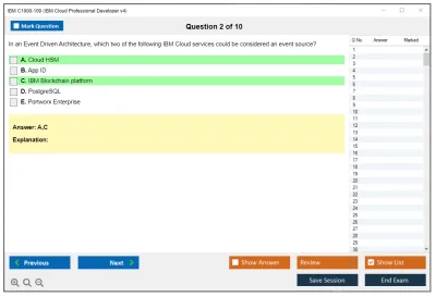 IBM C1000-109 IBM Cloud Professional Developer v4 Practice test exam simulator test engine exam Prep practice test questions answers Image 2