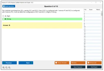 Huawei H11-879 Huawei Certified Internet work Expert - EC Practice test exam simulator test engine exam Prep practice test questions answers Image 9