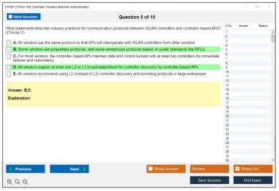 CWNP CWNA-106 Certified Wireless Network Administrator Practice test exam simulator test engine exam Prep practice test questions answers Image 5