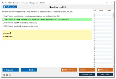 Test Prep CGFNS Commission on Graduates of Foreign Nursing Schools Practice test exam simulator test engine exam Prep practice test questions answers Image 14