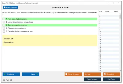 Cisco 700-755 Cisco Small Business Technical Overview Practice test exam simulator test engine exam Prep practice test questions answers Image 1