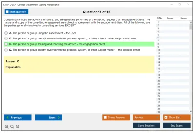 IIA IIA-CGAP Certified Government Auditing Professional Practice test exam simulator test engine exam Prep practice test questions answers Image 11