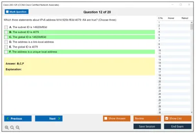 Cisco 200-125 CCNA Cisco Certified Network Associate Practice test exam simulator test engine exam Prep practice test questions answers Image 12
