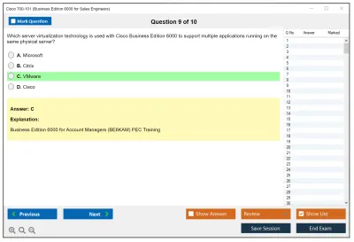 Cisco 700-101 Business Edition 6000 for Sales Engineers Practice test exam simulator test engine exam Prep practice test questions answers Image 9