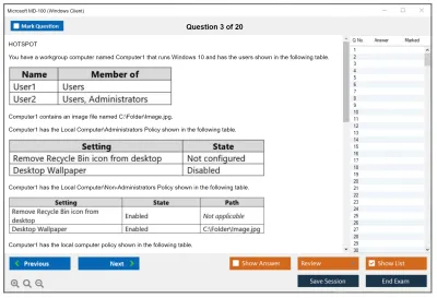 Microsoft MD-100 Windows Client Practice test exam simulator test engine exam Prep practice test questions answers Image 3