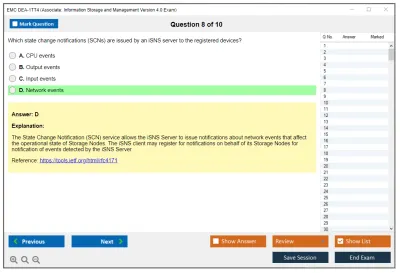 EMC DEA-1TT4 Associate: Information Storage and Management Version 4.0 Exam Practice test exam simulator test engine exam Prep practice test questions answers Image 8