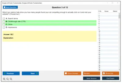 Google AdWords-Fundamentals Google AdWords Fundamentals Practice test exam simulator test engine exam Prep practice test questions answers Image 3