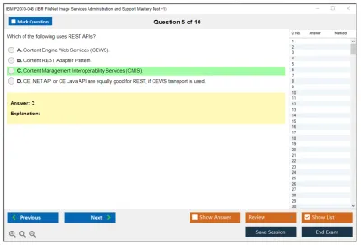 IBM P2070-048 IBM FileNet Image Services Administration and Support Mastery Test v1 Practice test exam simulator test engine exam Prep practice test questions answers Image 5
