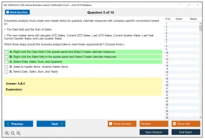 Qlik QSBA2018 Qlik Sense Business Analyst Certification Exam - June 2018 Release Practice test exam simulator test engine exam Prep practice test questions answers Image 5