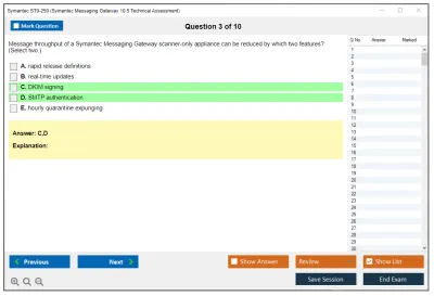 Symantec ST0-250 Symantec Messaging Gateway 10.5 Technical Assessment Practice test exam simulator test engine exam Prep practice test questions answers Image 3