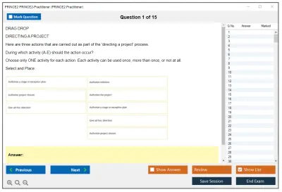 PRINCE2 PRINCE2-Practitioner PRINCE2 Practitioner Exam Practice test exam simulator test engine exam Prep practice test questions answers Image 1