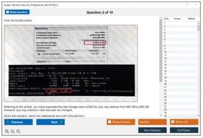 Juniper JN0-634 Security, Professional (JNCIP-SEC) Practice test exam simulator test engine exam Prep practice test questions answers Image 2