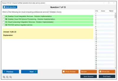 Huawei H19-321 Huawei Certified Pre-sales Specialist - Service Solution Practice test exam simulator test engine exam Prep practice test questions answers Image 7