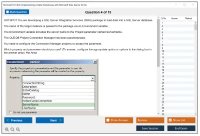 Microsoft 70-463 Implementing a Data Warehouse with Microsoft SQL Server 2012 Practice test exam simulator test engine exam Prep practice test questions answers Image 4