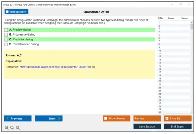 Avaya 6211 Avaya Aura Contact Center Multimedia Implementation Exam Practice test exam simulator test engine exam Prep practice test questions answers Image 3