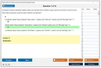 Adobe AD0-E710 Adobe Commerce Front-End Developer Expert Practice test exam simulator test engine exam Prep practice test questions answers Image 7