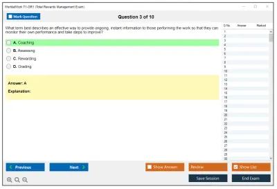 WorldatWork T1-GR1 Total Rewards Management Exam Practice test exam simulator test engine exam Prep practice test questions answers Image 3