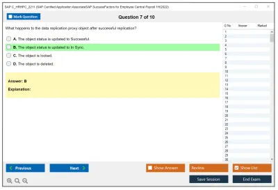 SAP C_HRHPC_2211 SAP Certified Application AssociateSAP SuccessFactors for Employee Central Payroll 1H/2022 Practice test exam simulator test engine exam Prep practice test questions answers Image 7