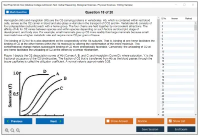 Test Prep MCAT-Test Medical College Admission Test: Verbal Reasoning, Biological Sciences, Physical Sciences, Writing Sample Practice test exam simulator test engine exam Prep practice test questions answers Image 18