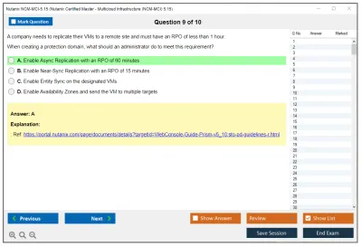 Nutanix NCM-MCI-5.15 Nutanix Certified Master - Multicloud Infrastructure (NCM-MCI) 5.15 Practice test exam simulator test engine exam Prep practice test questions answers Image 9