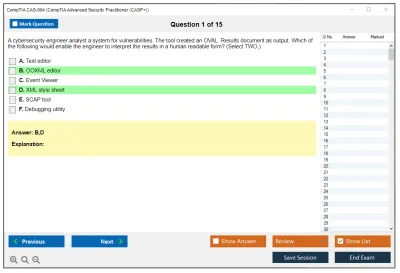 CompTIA CAS-004 CompTIA Advanced Security Practitioner (CASP+) Exam Practice test exam simulator test engine exam Prep practice test questions answers Image 1