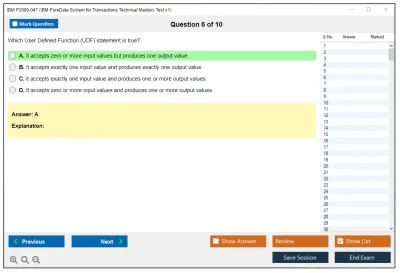 IBM P2090-047 IBM PureData System for Transactions Technical Mastery Test v1 Practice test exam simulator test engine exam Prep practice test questions answers Image 6