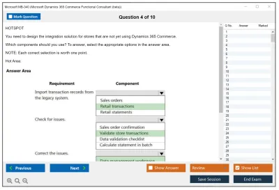 Microsoft MB-340 Microsoft Dynamics 365 Commerce Functional Consultant Practice test exam simulator test engine exam Prep practice test questions answers Image 4
