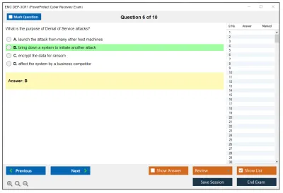 EMC DEP-3CR1 PowerProtect Cyber Recovery Exam Practice test exam simulator test engine exam Prep practice test questions answers Image 6