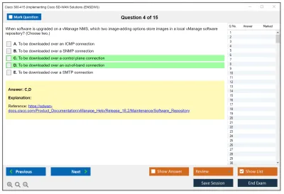 Cisco 300-415 Implementing Cisco SD-WAN Solutions (300-415 ENSDWI) Practice test exam simulator test engine exam Prep practice test questions answers Image 4