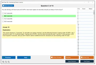 Test Prep CDL Commercial Drivers Licence Practice test exam simulator test engine exam Prep practice test questions answers Image 3